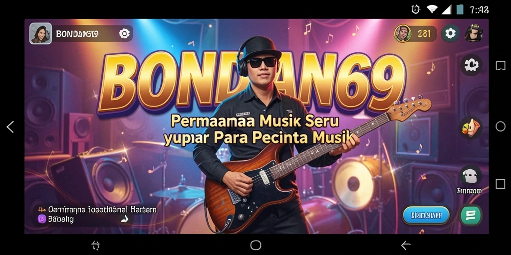 Screenshot gameplay BONDAN69 yang menampilkan interaksi musik.