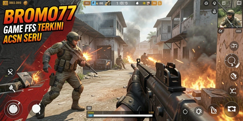 Menampilkan aksi gameplay menegangkan dalam BROMO77.