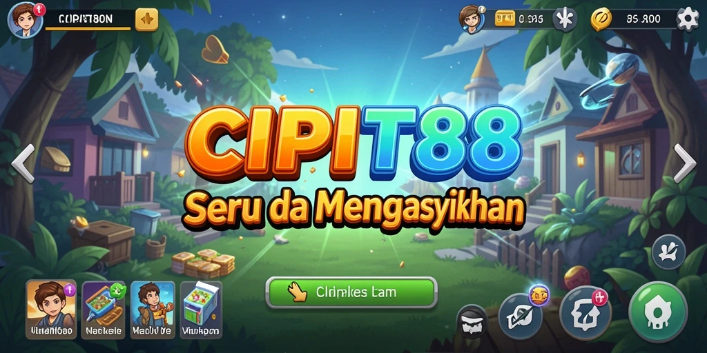 Screenshot utama menampilkan gameplay seru dalam CIPIT88.