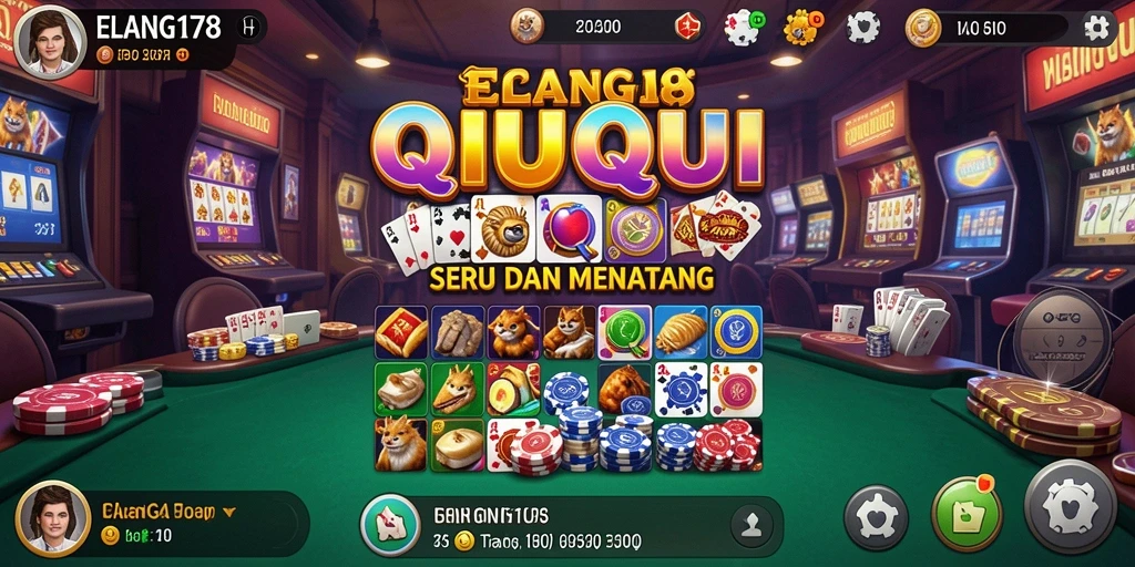 Screenshot utama ELANG178 menampilkan momen seru saat bermain QiuQiu.