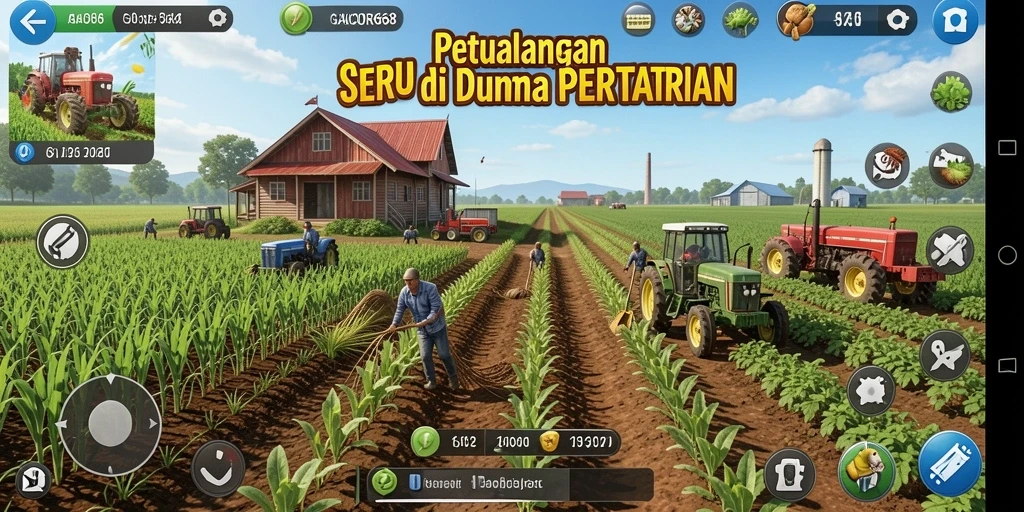 Screenshot menampilkan gameplay seru GACOR668 saat bertani.