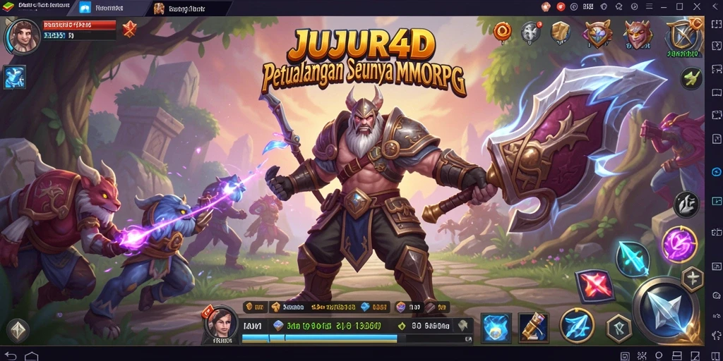 Tampilan gameplay JUJUR4D yang menakjubkan di dunia MMORPG.