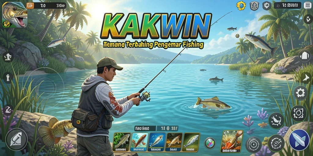 Gameplay Fishing yang menakjubkan dalam KAKWIN.