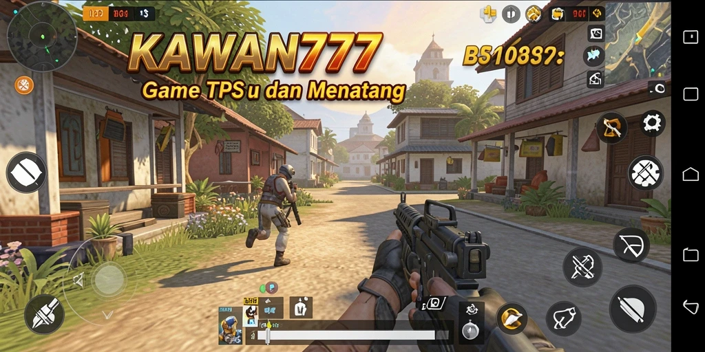 Tangkapan layar gameplay KAWAN777 yang menampilkan serangan seru dalam TPS.