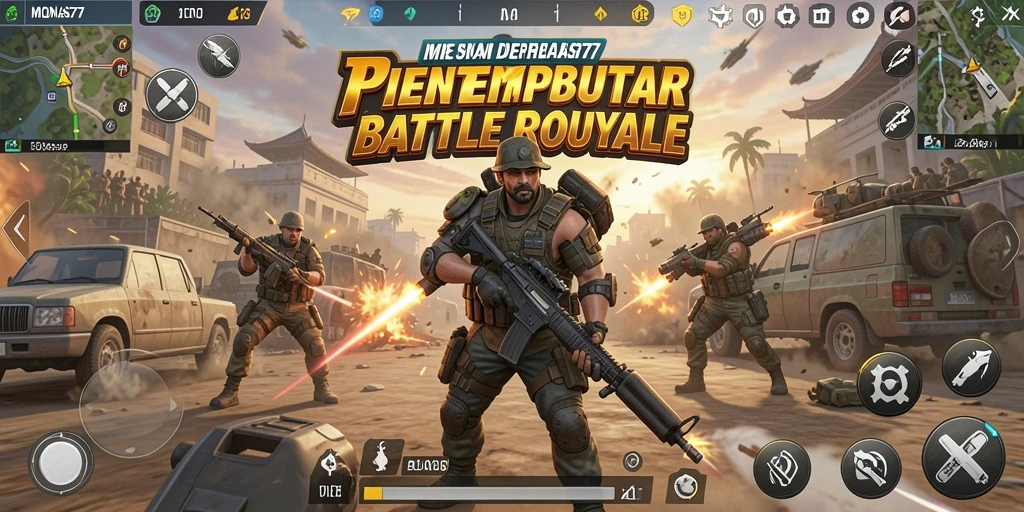 Gameplay Battle Royale seru dan mendebarkan di MONAS77.