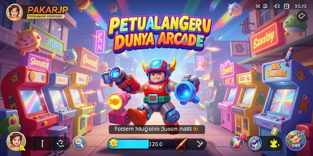 Tampilan seru gameplay <strong>PAKARJP</strong> dalam suasana Arcade.