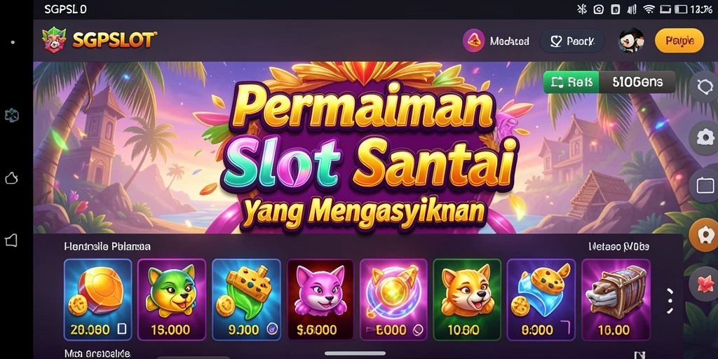 Tampilan menarik dari gameplay santai SGPSLOT.