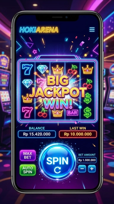 Proses pengunduhan cepat dan aman di aplikasi hokiarena.